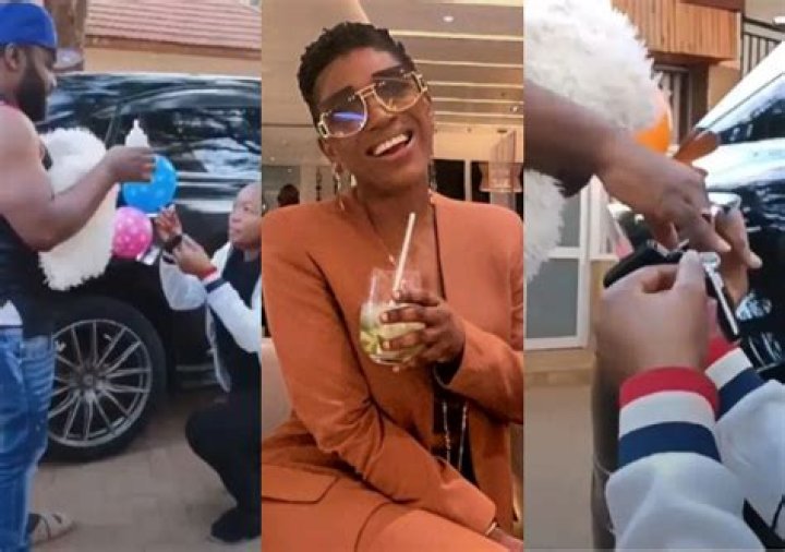 
Annie Idibia Reacts As Kenyan Lady Proposes To Her Nigerian Boyfriend With A Car 