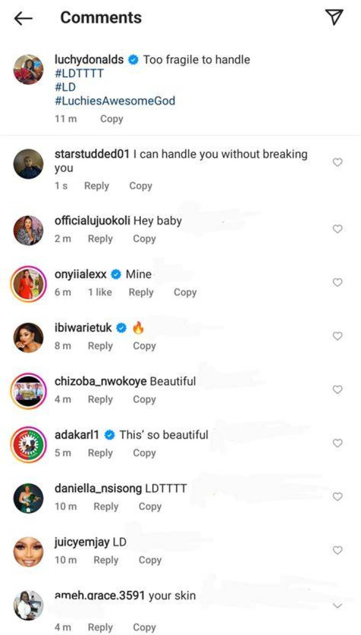 
Reactions As Luchy Donald Shared New Eye-catching Photos On Instagram 