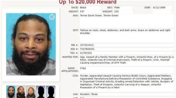 
Who is Terran Green? $45,000 reward declared for information on Texas County Sheriff Office shooting suspect 